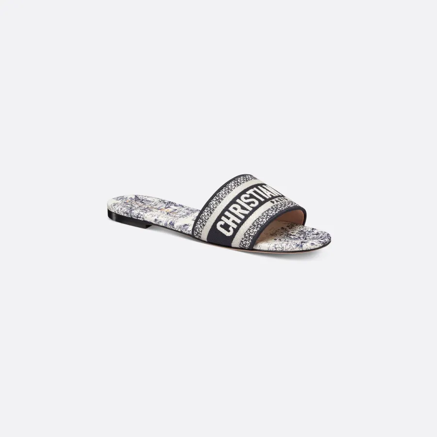 Dior square head flat bottom slippers