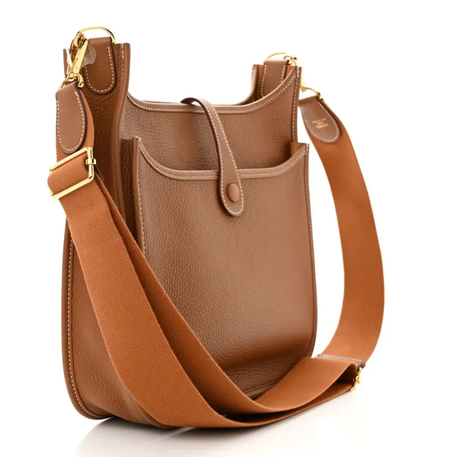 Hermès Evelyne III PM Brown Taurillon Clemence Leather