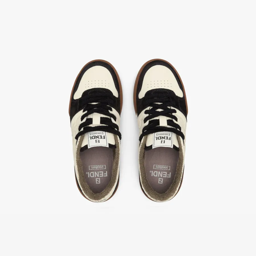 FENDI Women's black suede low-top shoes Sneakers