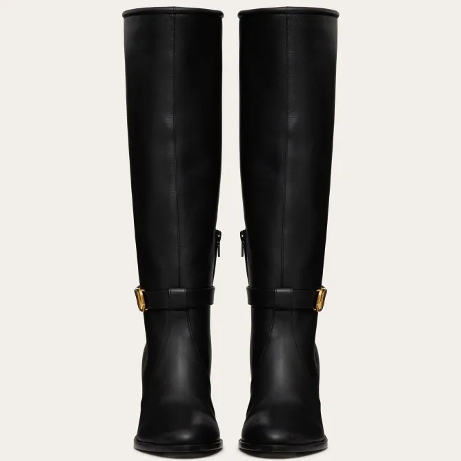 VALENTINO VLOGO SIGNATURE Calf leather boots (7.5cm high heel)