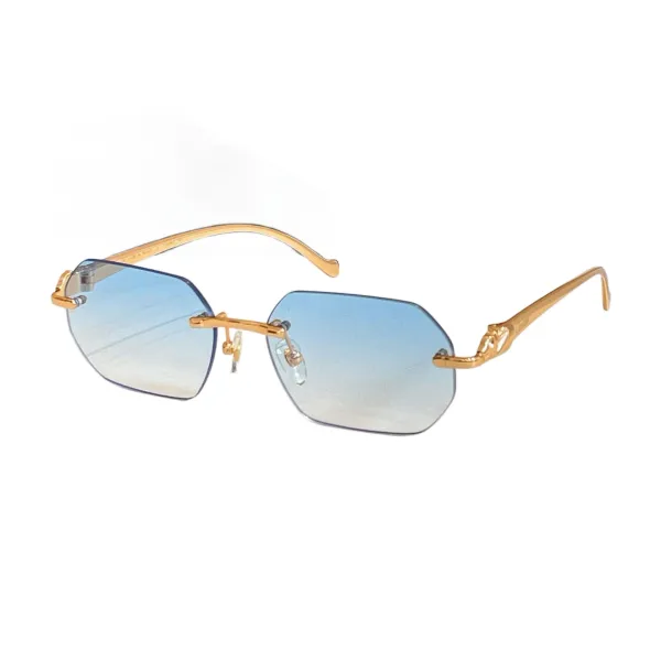 Cartier square frame glasses purple/brown/silver/pink/grey/blue gold/blue silver color Size 58口16-145 - Image 6