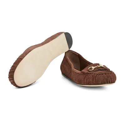 Gucci brown round - toed casual shoes Flat Shoes
