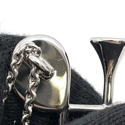 HERMES Col H Necklace Gray