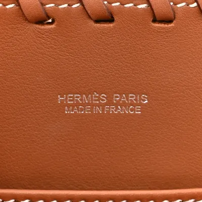 Hermès Picnic Mini Kelly 20 Naturel/Brown Wicker & Swift Leather Palladium Silver Hardware