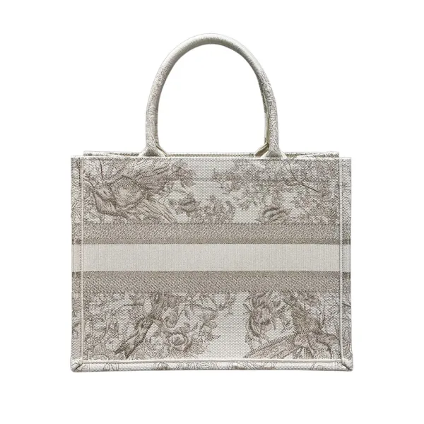 Dior Medium Dior Book Tote In Golden Magpie Embroidered Canvas - Image 2