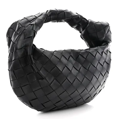 Bottega Veneta Mini Intrecciato Jodie Black Nappa Leather