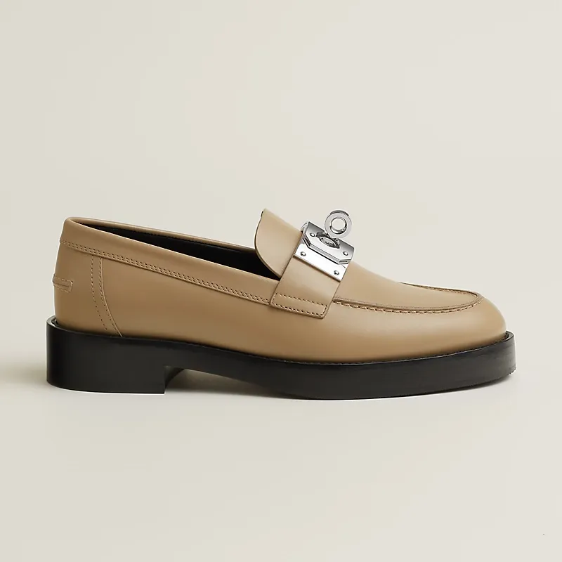 HERMES Hot Beige color Loafers