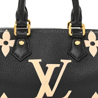 Louis Vuitton Papillon BB Black/Beige Giant Monogram Empreinte Leather Gold Hardware