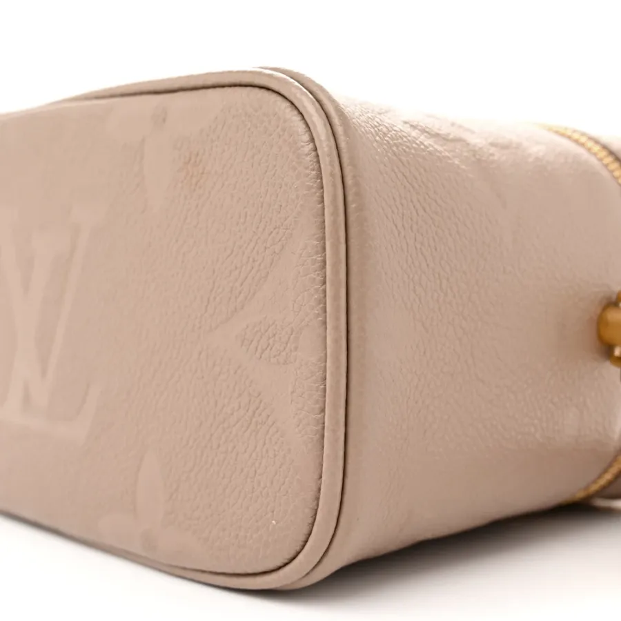 Louis Vuitton Vanity PM Tourterelle Giant Monogram Empreinte Leather Gold Hardware