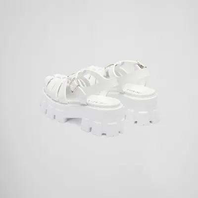 PRADA White rubber Monolith sandals