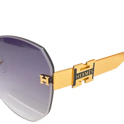 Hermès glasses purple gold/purple silver/black gold/brown/red/blue color Size 60口18-140