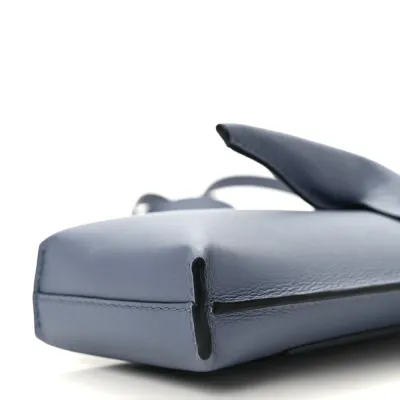 Lushentic Loewe Elephant Pouch Crossbody Bag Small Stone Blue Calfskin Leather - LUSHENTIC BAGS