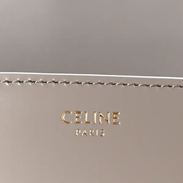 Celine Medium Triomphe Bag Pebble Shiny Calfskin Leather Gold Hardware - Image 2