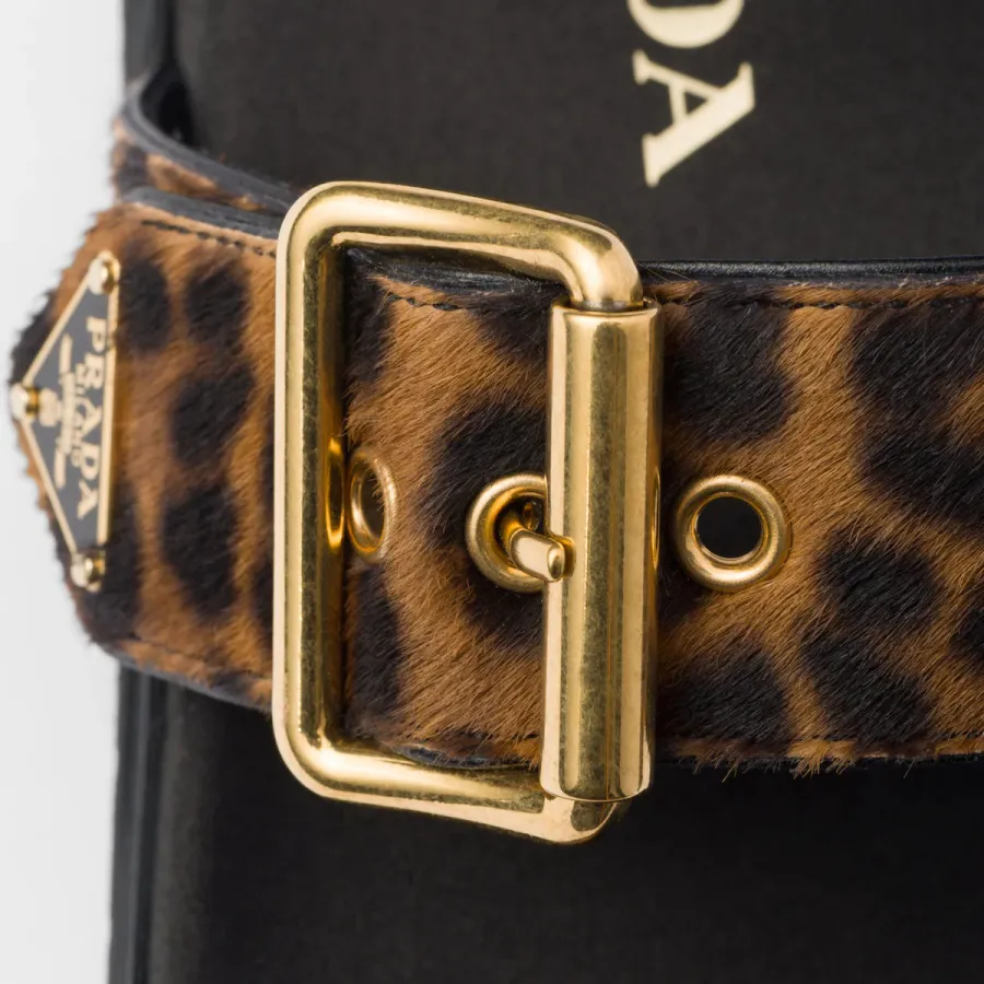 PRADA Printed leather slippers