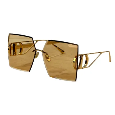 DIOR 30 MONTAIGNE square frame glasses gradient color of purple to gold/gold/grey/black gold/blue color Size 64口14-135