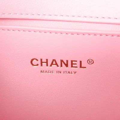Chanel Boy Flap Medium Light Pink Quilted Calfskin Leather Aged Gold Hardware