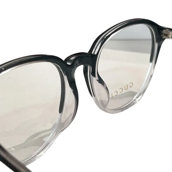 Gucci Boston frame glasses black silver/grey/black/leopard color transparent lens Size 55口18-145 - Image 3