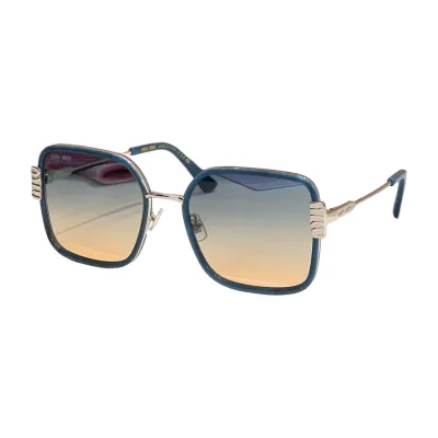 Miu Miu square frame glasses purple silver/purple gold/leopard/teal/pink/white color Size 56口21-145