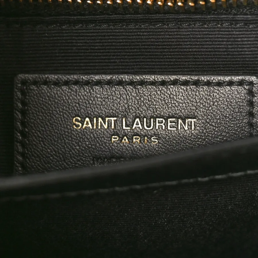 Saint Laurent Mini Loulou Crossbody Bag Black Y-Quilted Monogram Calfskin Leather Gold Hardware