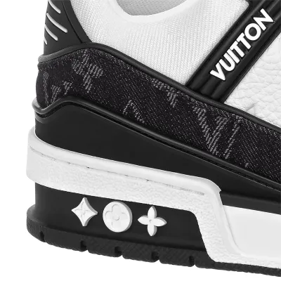 Louis Vuitton White With Black Sneakers