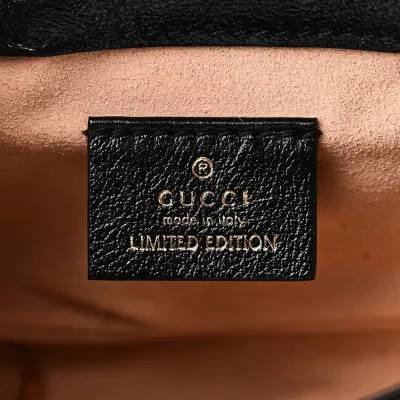 Gucci Mini Diagonal Super Torchon GG Marmont Shoulder Bag Azalea Multicolor Enamel Calfskin Matelassé Leather Gold Hardware