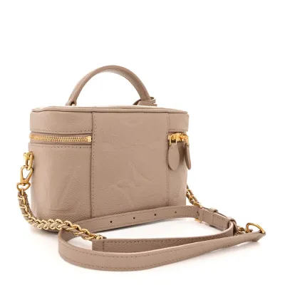 Louis Vuitton Vanity PM Tourterelle Giant Monogram Empreinte Leather Gold Hardware