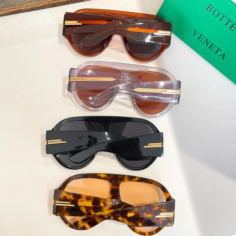 Bottega Veneta Pilot glasses black/leopard/burnt orange/grey brown color Size 132口1-120