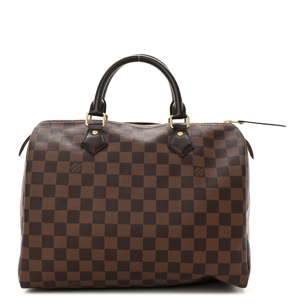 Louis Vuitton Speedy 30 Damier Ebene Canvas com Ferragens de Latão