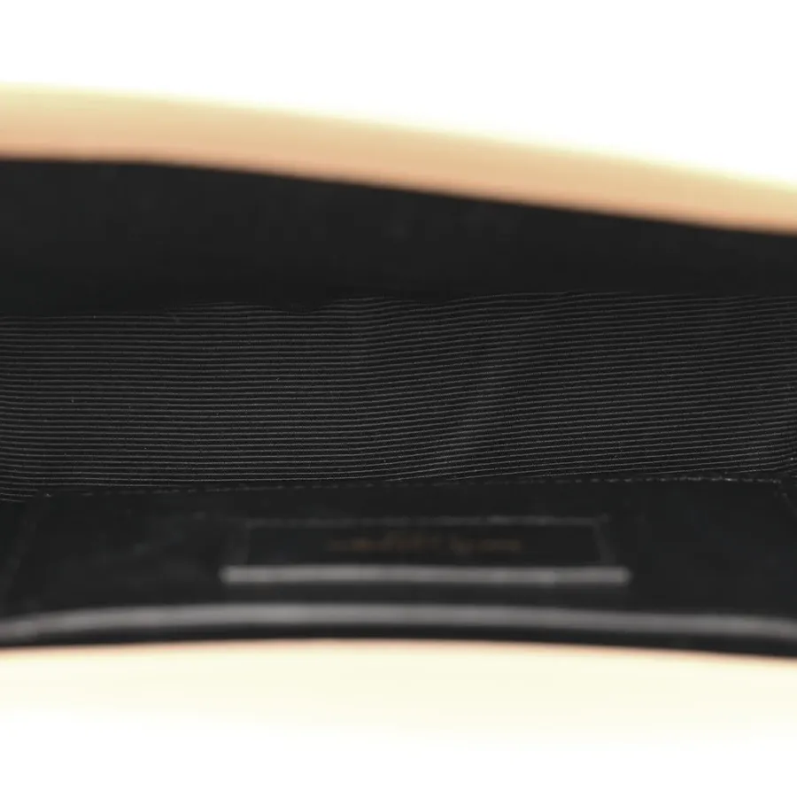 Saint Laurent Small Kate Satchel Nude Powder Monogram Grain De Poudre Leather Silver Hardware