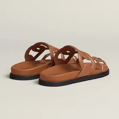 HERMES Extra Brown Slippers