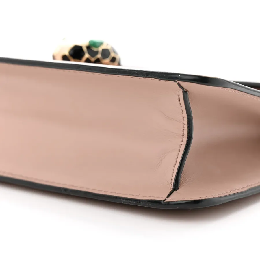 Bvlgari Mini Serpenti Forever Crossbody Bag Beige Calfskin Leather Gold Hardware