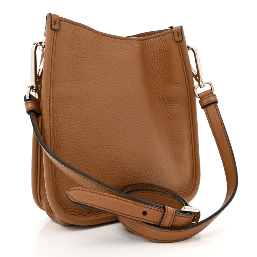 Prada Mini Hobo Messenger Bag Caramel Vitello Daino Leather