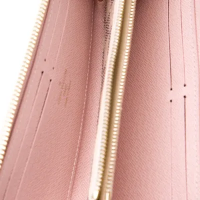 Louis Vuitton Large Clemence Wallet White and Blue Damier Azur Pattern Coated Canvas Brass Hardware