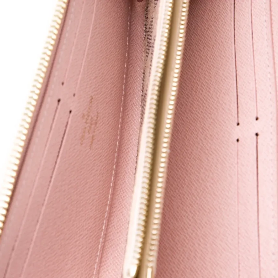 Louis Vuitton Large Clemence Wallet White and Blue Damier Azur Pattern Coated Canvas Brass Hardware