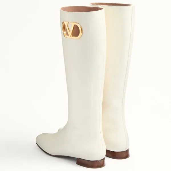 VALENTINO VLOGO SIGNATURE Sheepskin boots (heel 2 cm high) - Image 4