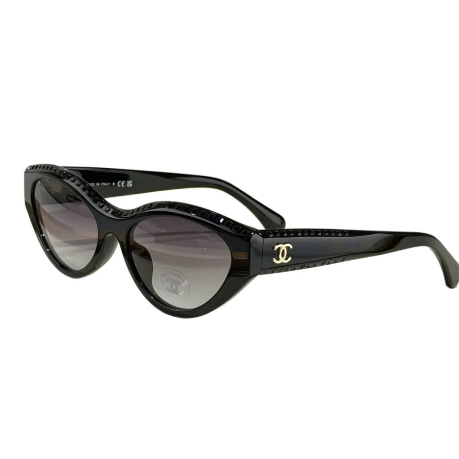 CHANEL glasses black color size 56口17-140