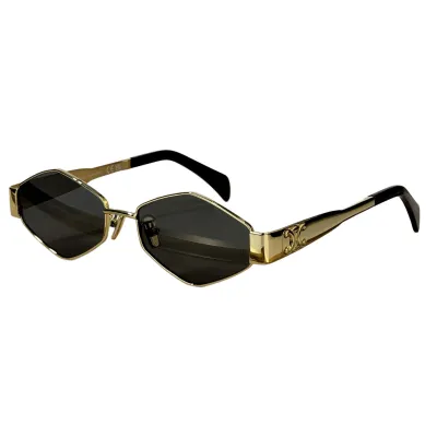 Celine glasses gun black/rose gold/brown/green/black gold/black color Size 58口16-145