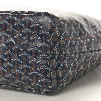 Goyard Saint Louis Tote PM Navy Goyardine Canvas