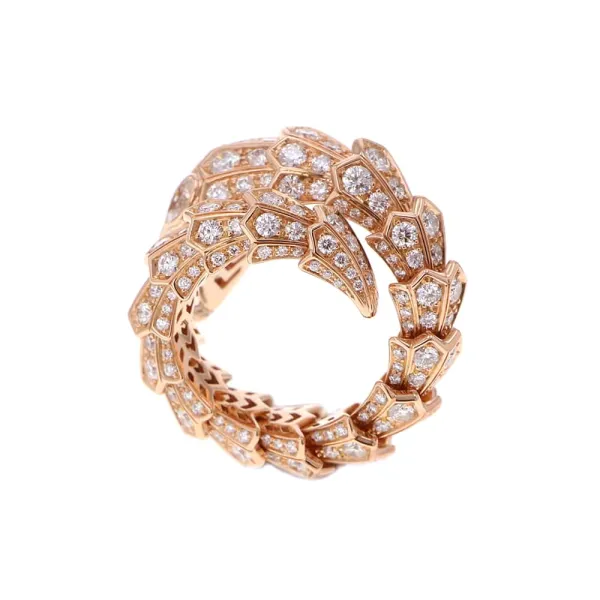 BVLGARI Serpenti Full Diamond Ring Size ML - Image 2