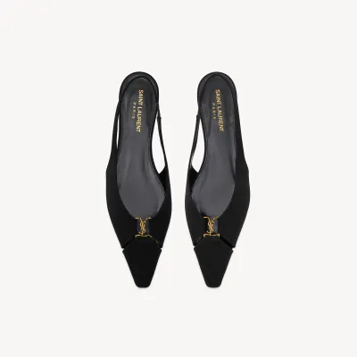 Yves Saint Laurent Crepe satin halter flats