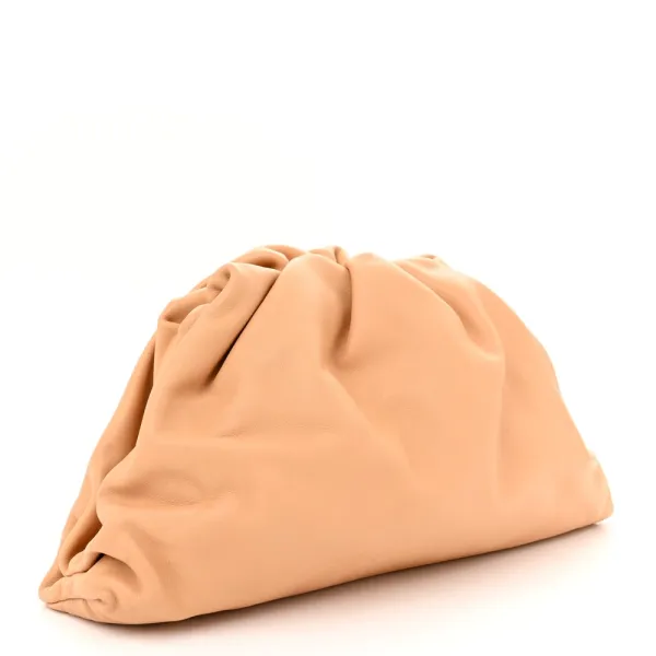 Bottega Veneta Mini Teen Pouch Almond Calfskin Leather - Image 3