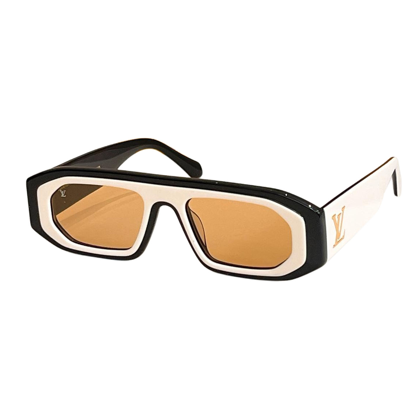 Óculos de armação quadrada Louis Vuitton cor laranja/preto/vermelho/branco/azul/estampa de leopardo Tamanho 53口22-145