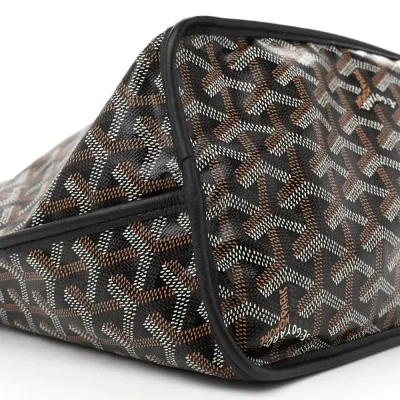Goyard Reversible Anjou Tote PM Black Goyardine Canvas