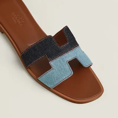 HERMES Oran blue Slippers