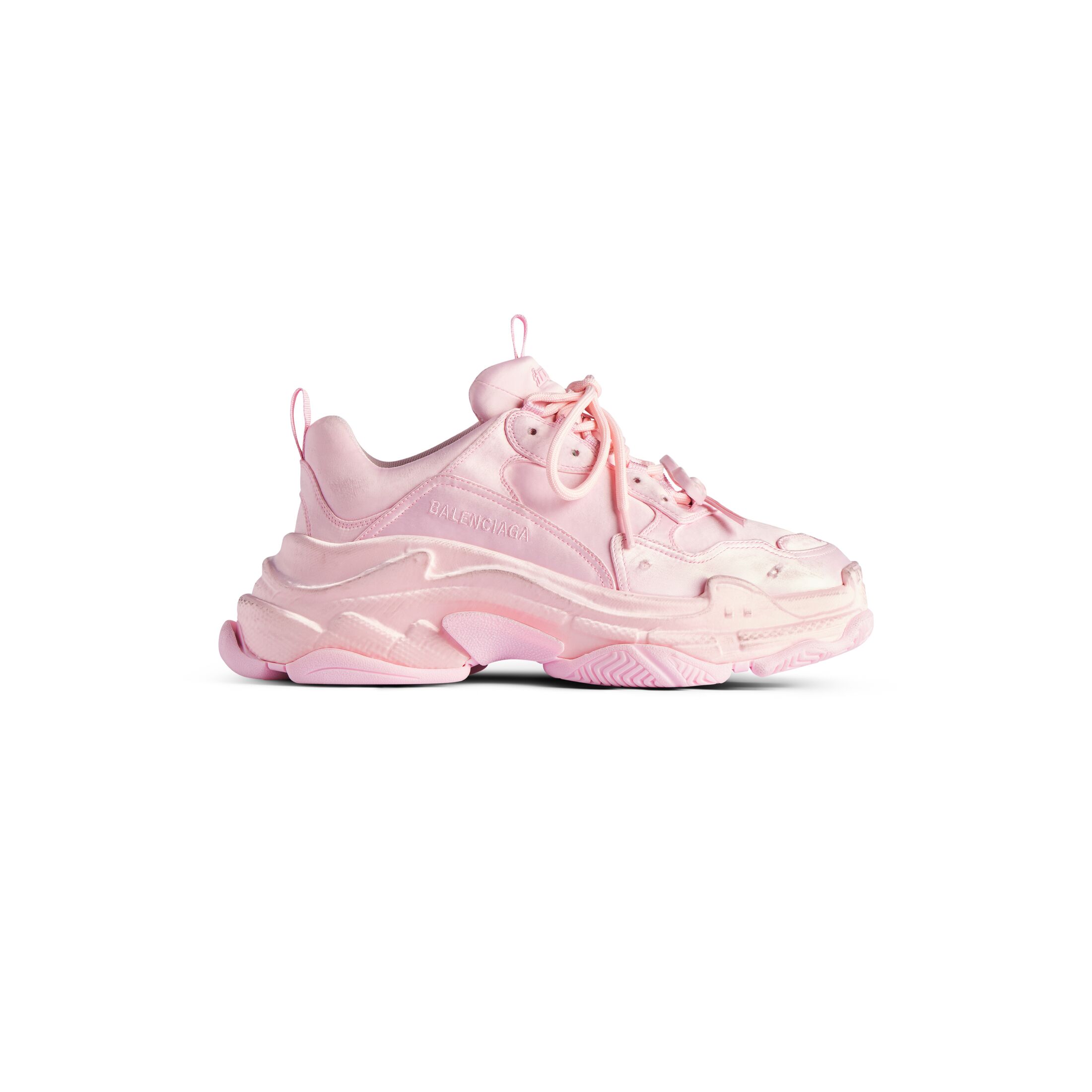 BALENCIAGA TRIPLE S TRIPLE S Satin Tênis Rosa