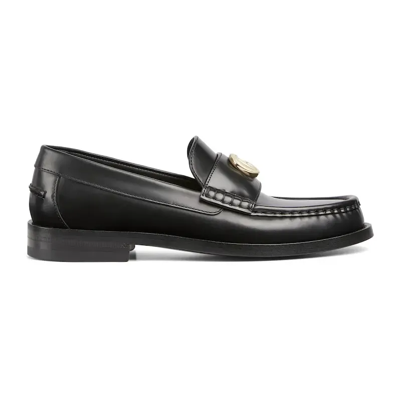 Gucci black double G  loafers