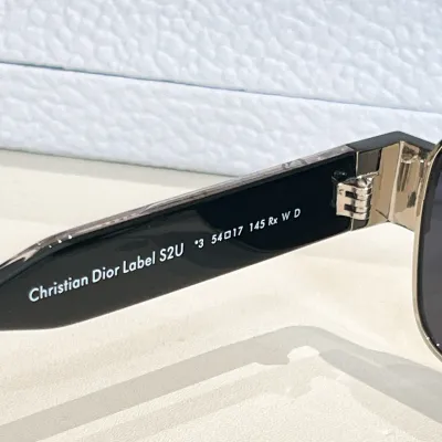 DIOR square frame glasses black silver/black purple/black gold/brown gold/orange gold/gradient color of black to orange Size 54口17-145