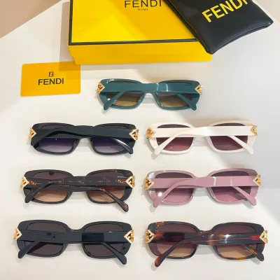 Fendi square frame glasses black gold/ivory/pink/eggplant/teal/leopard/black brown color Size 64口10-145