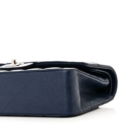 Designer Handbags | Blue Quilted Caviar Leather