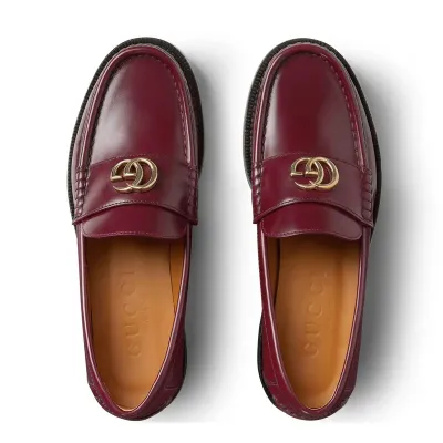 Gucci red double G loafers